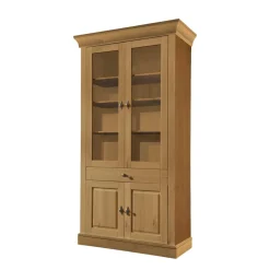 Pharao24 Kiefer Vitrinenschrank Drobeta> Wohnzimmervitrinen|Massivholz Schränke