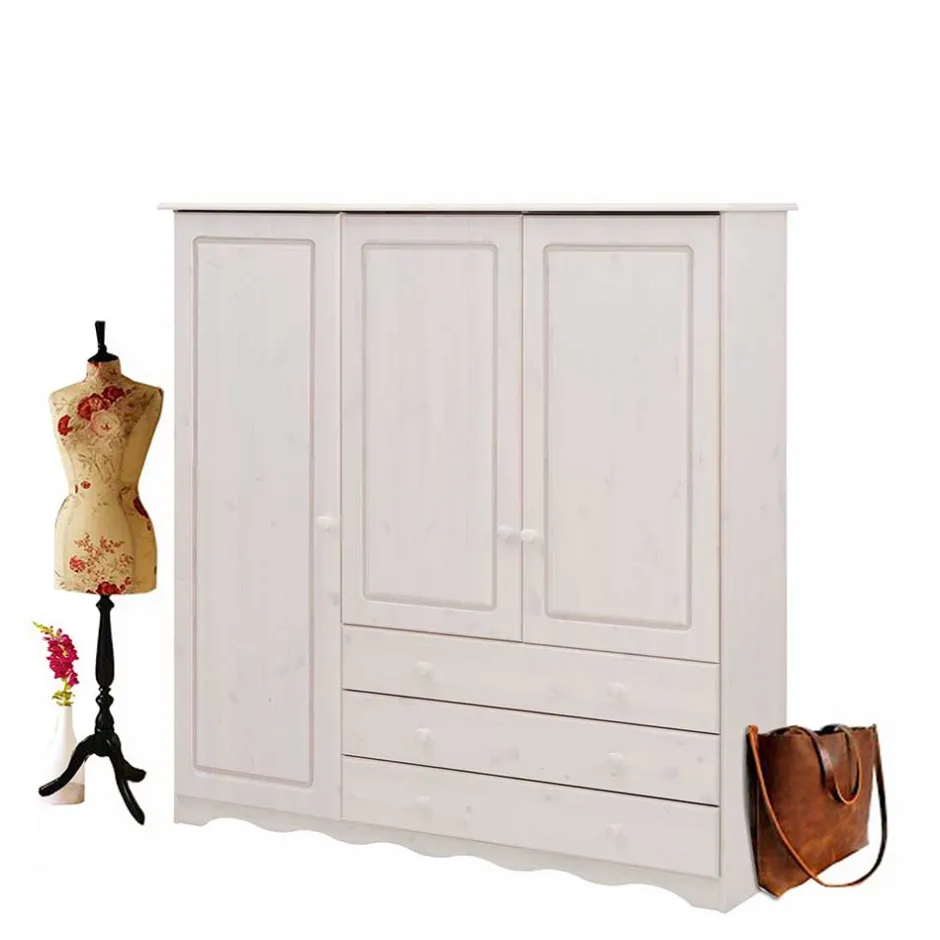 Kleiderschränke|Schlafzimmerschränke*Pharao24 Kiefer Wäscheschrank Vreya