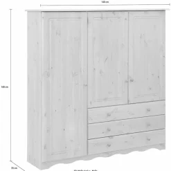 Kleiderschränke|Schlafzimmerschränke*Pharao24 Kiefer Wäscheschrank Vreya