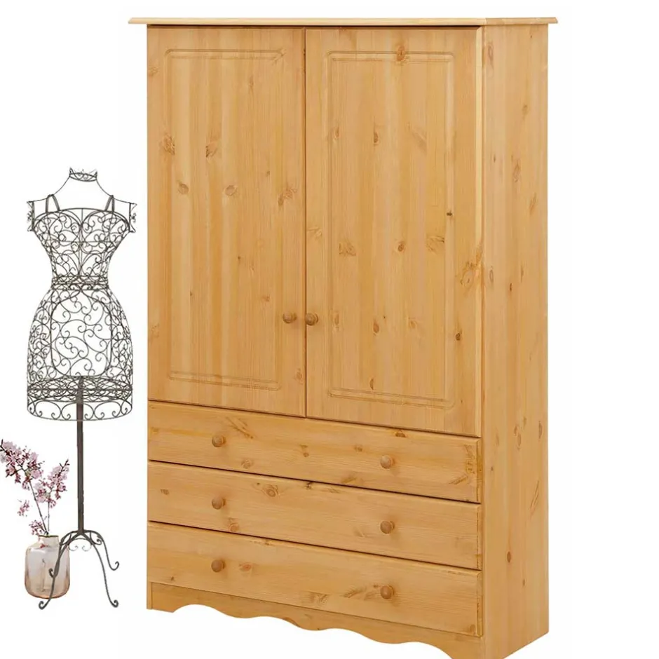 Wäscheschrank*Pharao24 Kiefernschrank Genuria