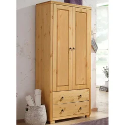 Massivholzmöbel|Wäscheschrank*Pharao24 Kieferschrank Samoon