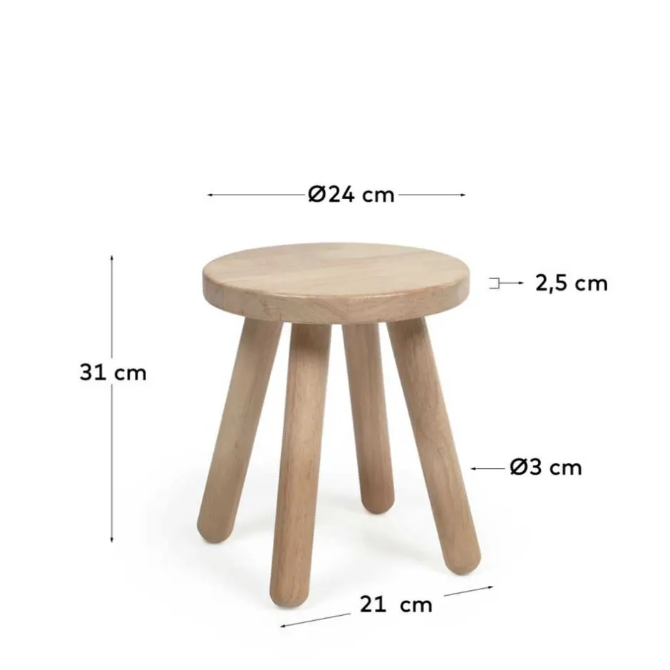 Hocker*Pharao24 Kinder Holzhocker Lianza