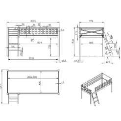 Kinderhochbetten|Kinderbetten*Pharao24 Kinderbett Illesimo