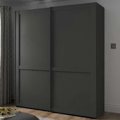 Pharao24 Kleiderschrank 2 Schiebetüren Hierro> Schiebetürenschränke|Kleiderschränke