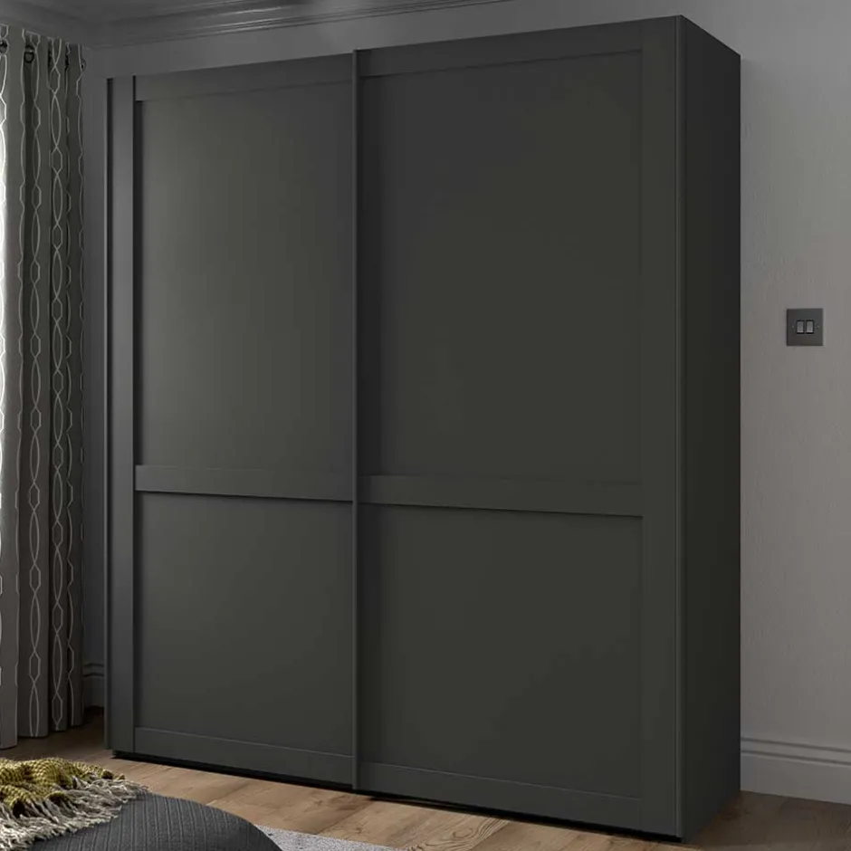 Pharao24 Kleiderschrank 2 Schiebetüren Hierro> Schiebetürenschränke|Kleiderschränke