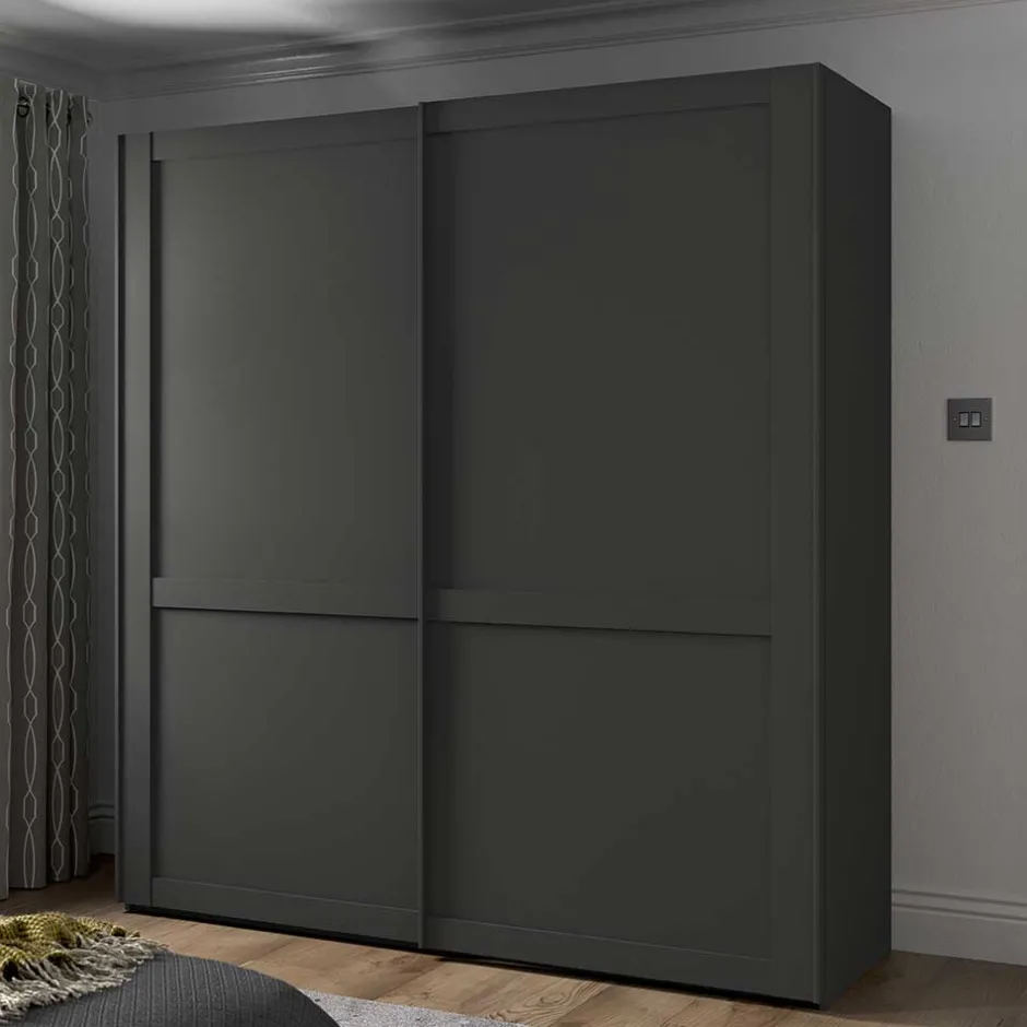 Pharao24 Kleiderschrank 2 Schiebetüren Hierro> Schiebetürenschränke|Kleiderschränke