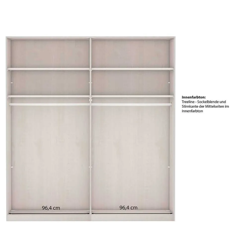 Pharao24 Kleiderschrank 2 Schiebetüren Hierro> Schiebetürenschränke|Kleiderschränke