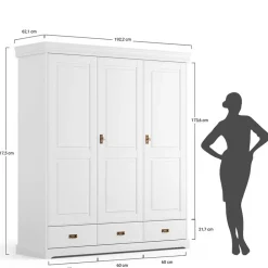 Drehtürenschränke|Massivholz Kleiderschränke*Pharao24 Kleiderschrank Aluko