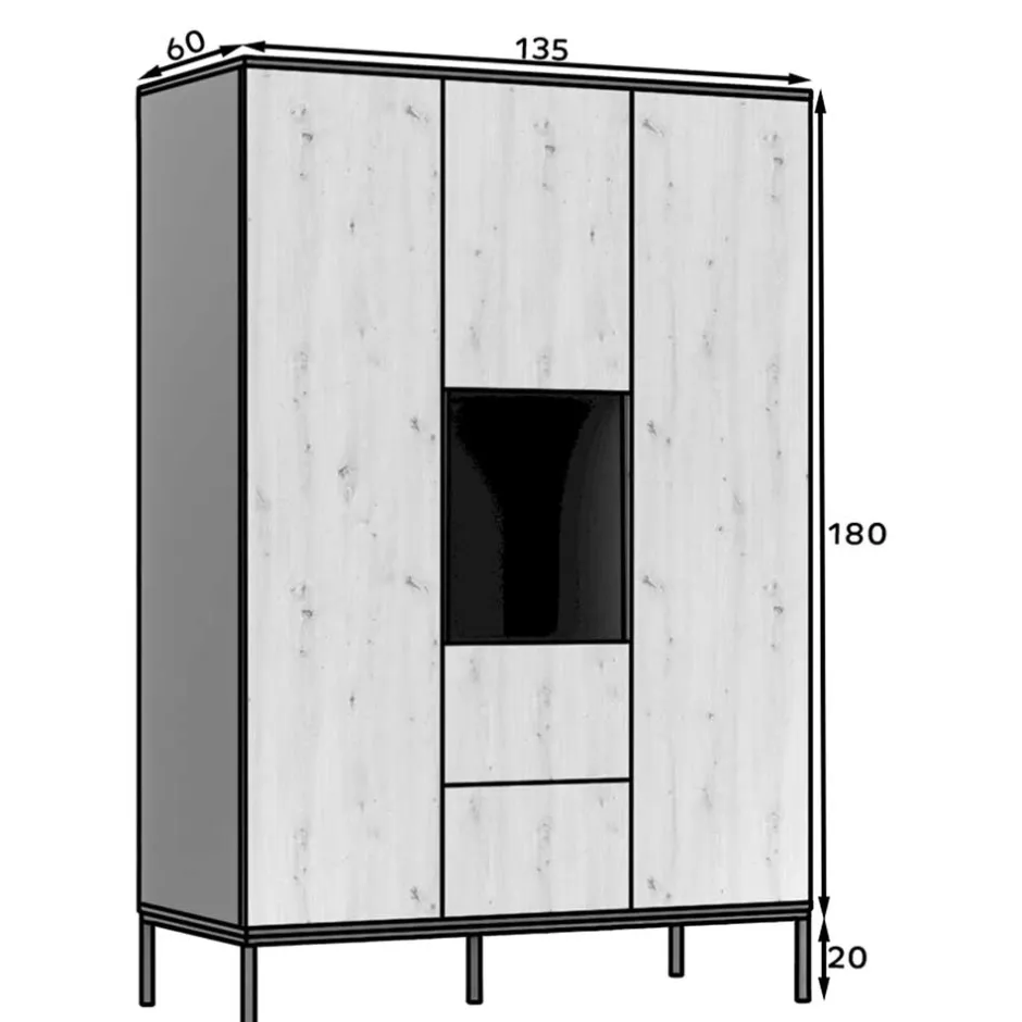 Drehtürenschränke|Jugendkleiderschrank*Pharao24 Kleiderschrank Balata