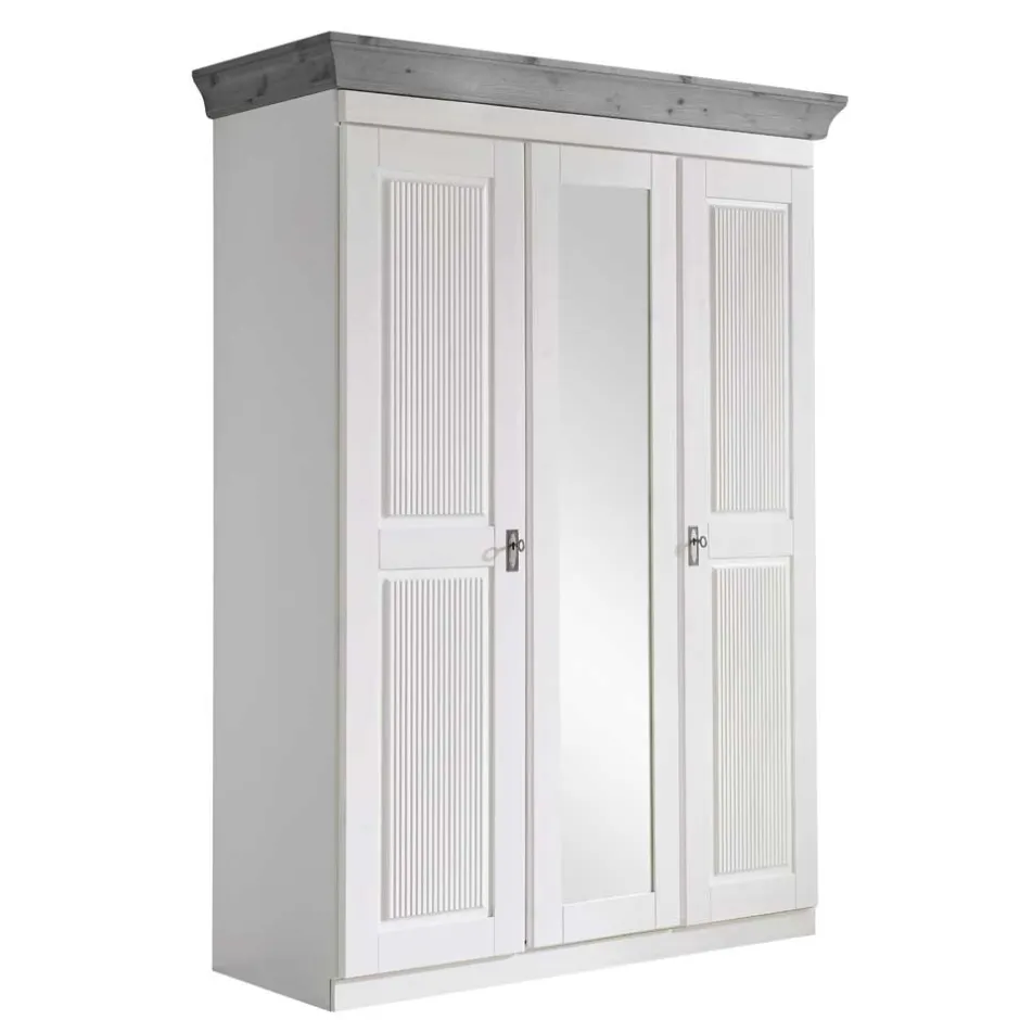 Pharao24 Kleiderschrank Benfitas> Drehtürenschränke|Massivholz Kleiderschränke