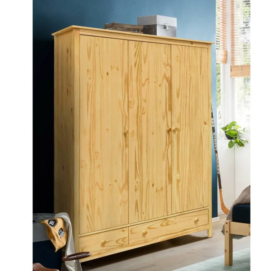 Pharao24 Kleiderschrank Casparca> Drehtürenschränke|Massivholz Kleiderschränke