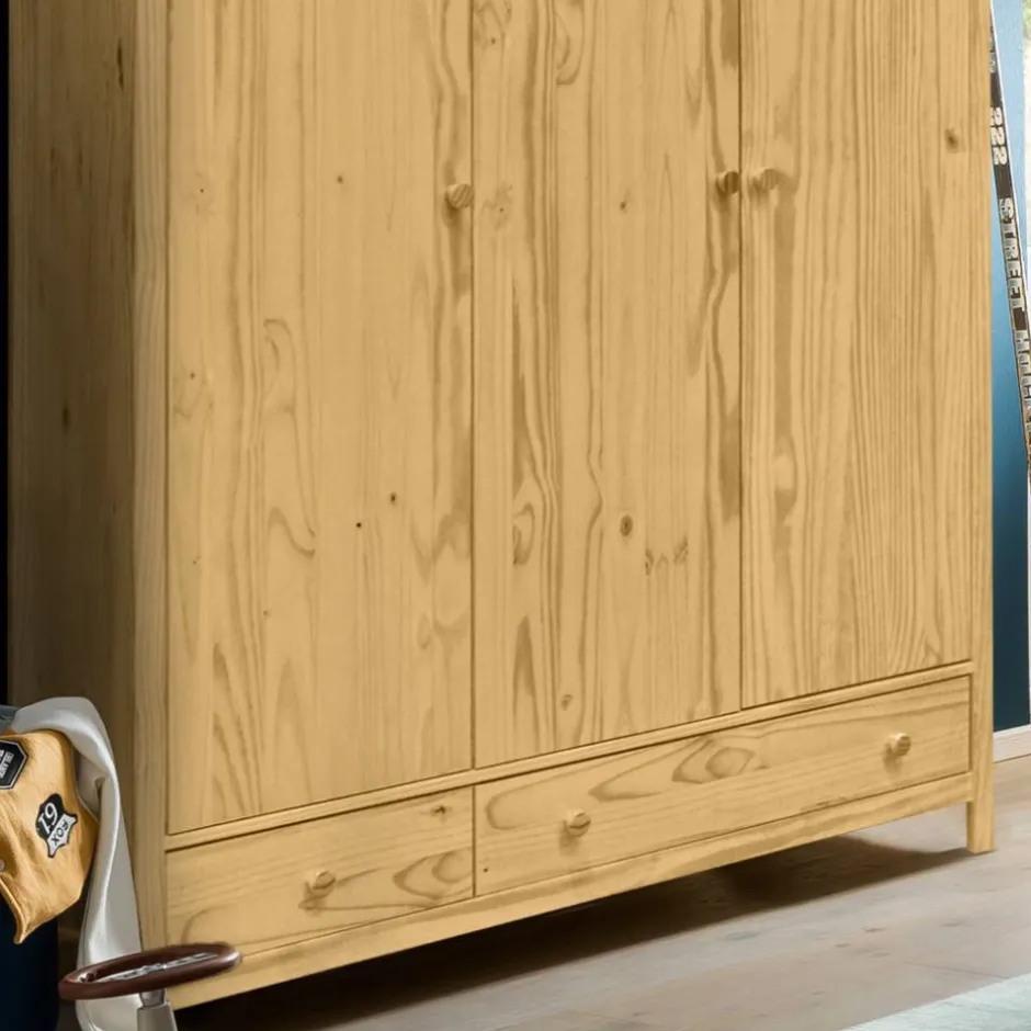 Pharao24 Kleiderschrank Casparca> Drehtürenschränke|Massivholz Kleiderschränke