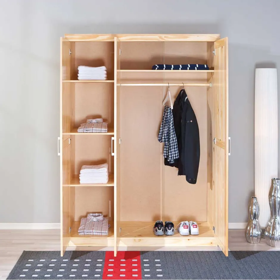 Massivholz Schränke|Drehtürenschränke*Pharao24 Kleider-Schrank Classico