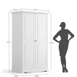 Massivholzmöbel|Massivholz Kleiderschränke*Pharao24 Kleiderschrank Corao