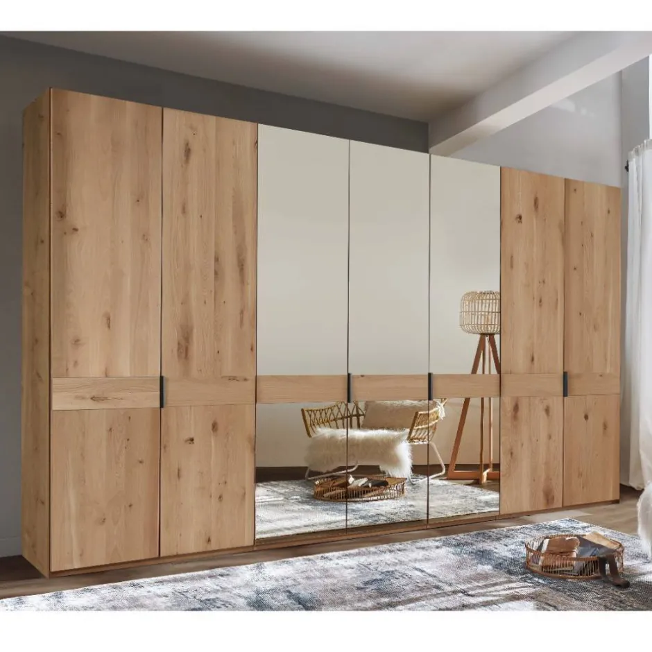 Drehtürenschränke*Pharao24 Kleiderschrank Eiche Bianco Tascan