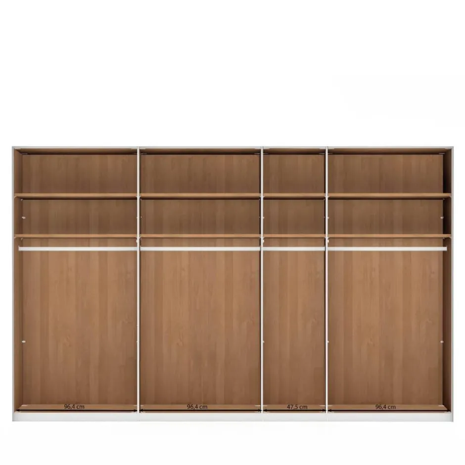 Drehtürenschränke*Pharao24 Kleiderschrank Eiche Bianco Tascan