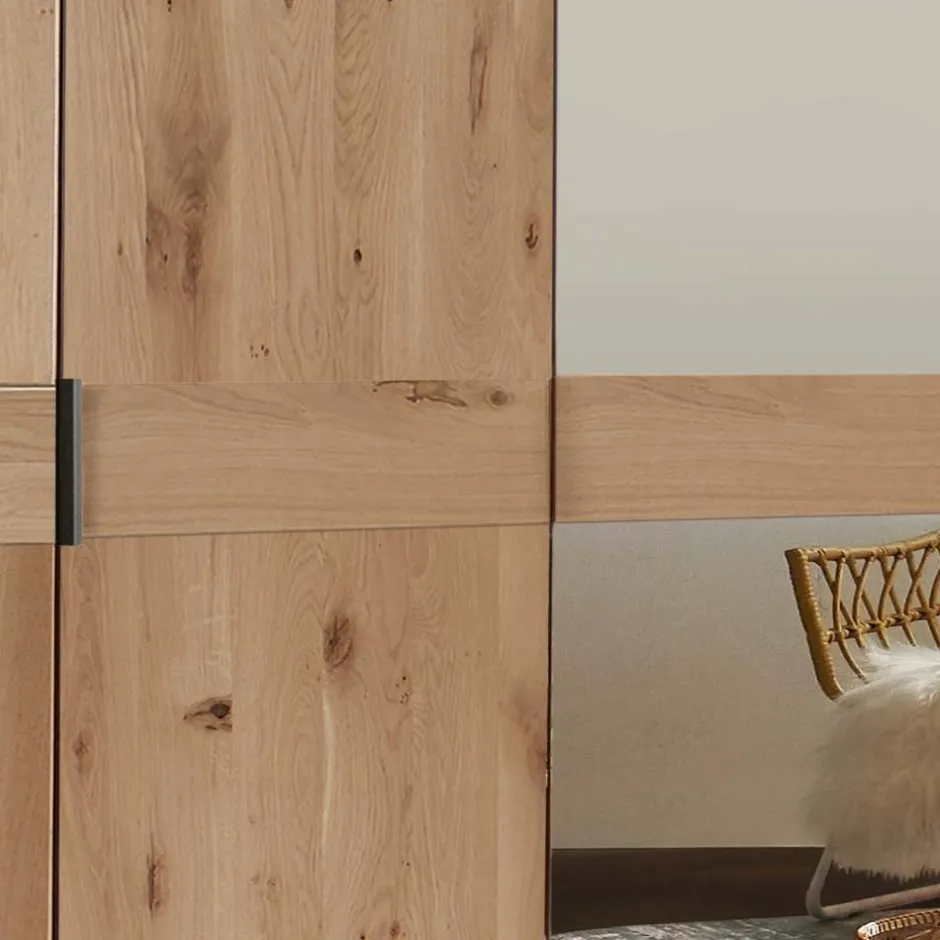 Drehtürenschränke*Pharao24 Kleiderschrank Eiche Bianco Tascan