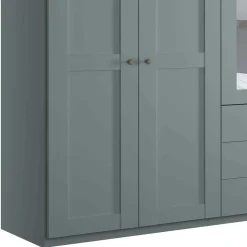 Pharao24 Kleiderschrank graugrün Landhaus Forjan><noscript><img width=