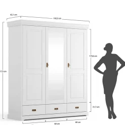 Drehtürenschränke|Massivholz Kleiderschränke*Pharao24 Kleiderschrank Holz Aluko