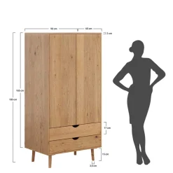 Drehtürenschränke|Massivholz Kleiderschränke*Pharao24 Kleiderschrank Holz Arora