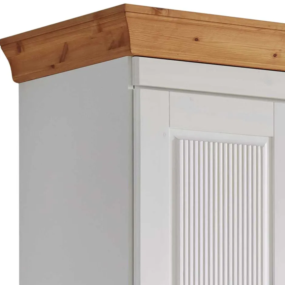 Pharao24 Kleiderschrank Holz Bazna> Drehtürenschränke|Massivholz Kleiderschränke