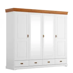 Massivholzmöbel|Drehtürenschränke*Pharao24 Kleiderschrank Holz Limita