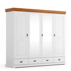 Massivholzmöbel|Drehtürenschränke*Pharao24 Kleiderschrank Holz Limita