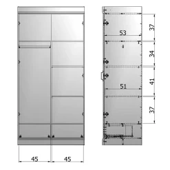 Drehtürenschränke|Massivholz Kleiderschränke*Pharao24 Kleiderschrank Holz Olcian