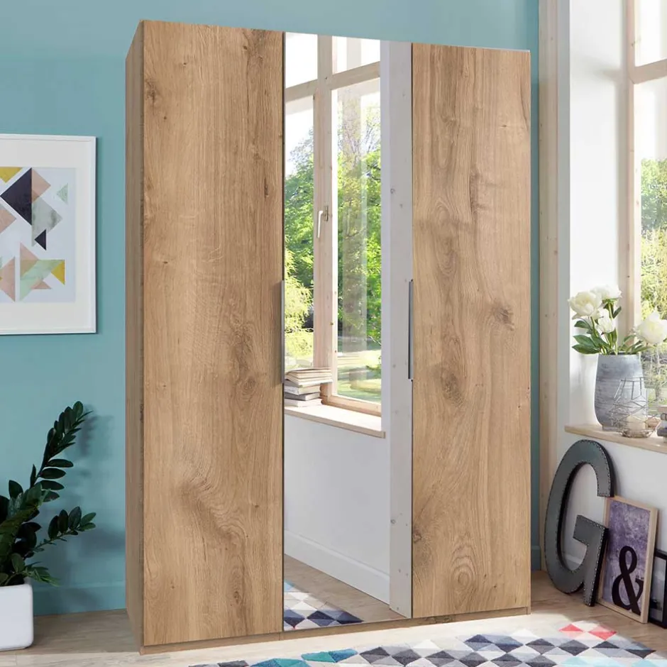 Jugendkleiderschrank*Pharao24 Kleiderschrank in Holzoptik Grenvana