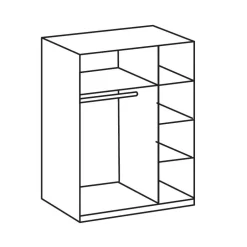 Drehtürenschränke|Kleiderschränke*Pharao24 Kleiderschrank Letla