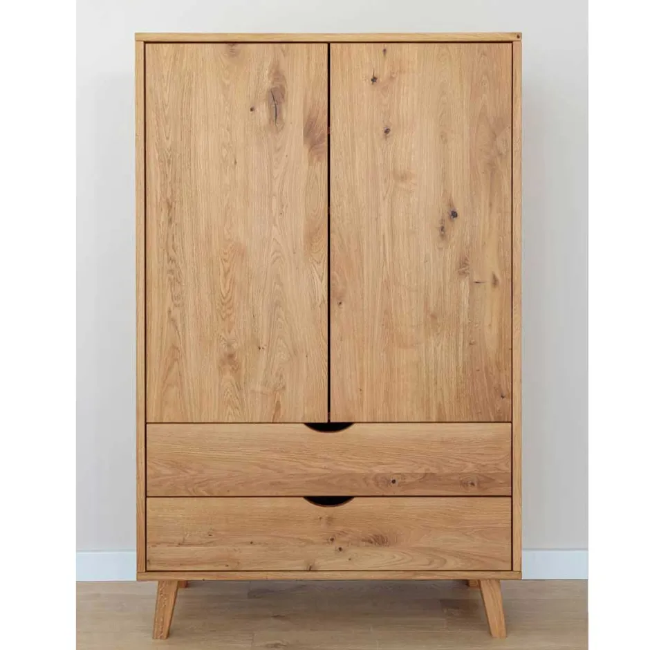 Massivholzmöbel|Wäscheschrank*Pharao24 Kleiderschrank Massivholz Arora