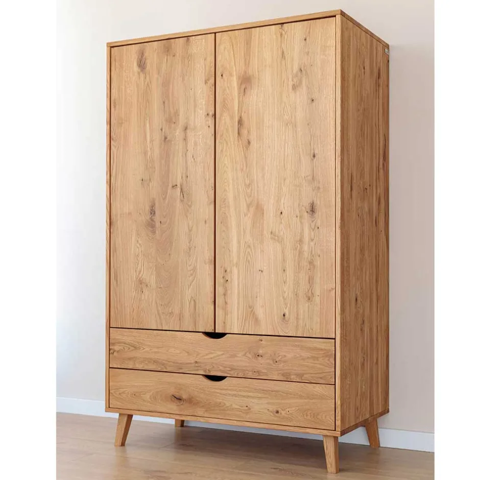 Massivholzmöbel|Wäscheschrank*Pharao24 Kleiderschrank Massivholz Arora