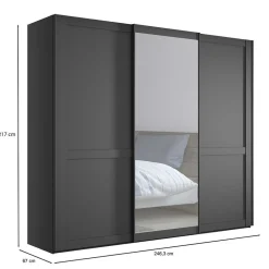 Schiebetürenschränke*Pharao24 Kleiderschrank mit Schiebetüren Hierro