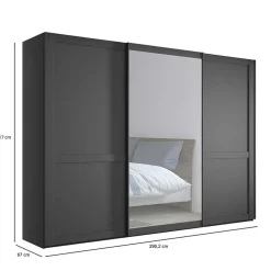 Schiebetürenschränke*Pharao24 Kleiderschrank mit Schiebetüren Hierro