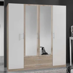 Pharao24 Kleiderschrank mit Spiegeln Simeon> Jugendkleiderschrank|Drehtürenschränke