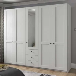 Pharao24 Kleiderschrank mit Spiegel Tudana> Drehtürenschränke|Kleiderschränke