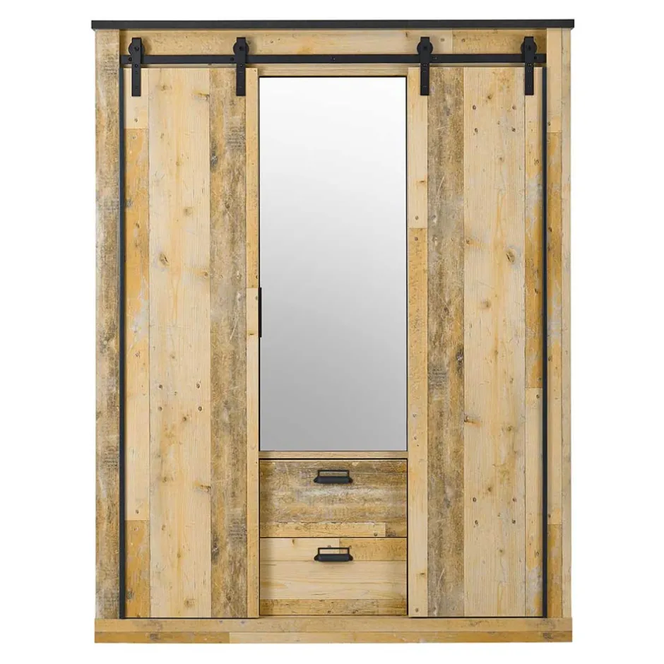 Pharao24 Kleiderschrank mit Spiegel Studiana> Kleiderschränke|Schlafzimmerschränke