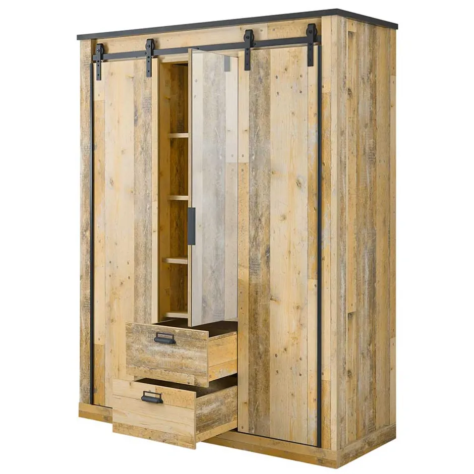 Pharao24 Kleiderschrank mit Spiegel Studiana> Kleiderschränke|Schlafzimmerschränke