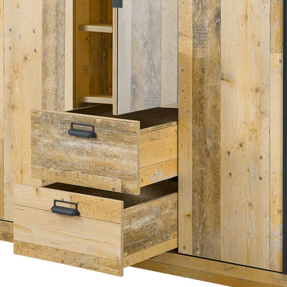 Pharao24 Kleiderschrank mit Spiegel Studiana> Kleiderschränke|Schlafzimmerschränke