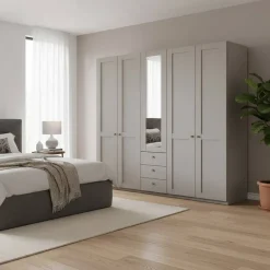 Drehtürenschränke*Pharao24 Kleiderschrank mit Spiegel Saconso