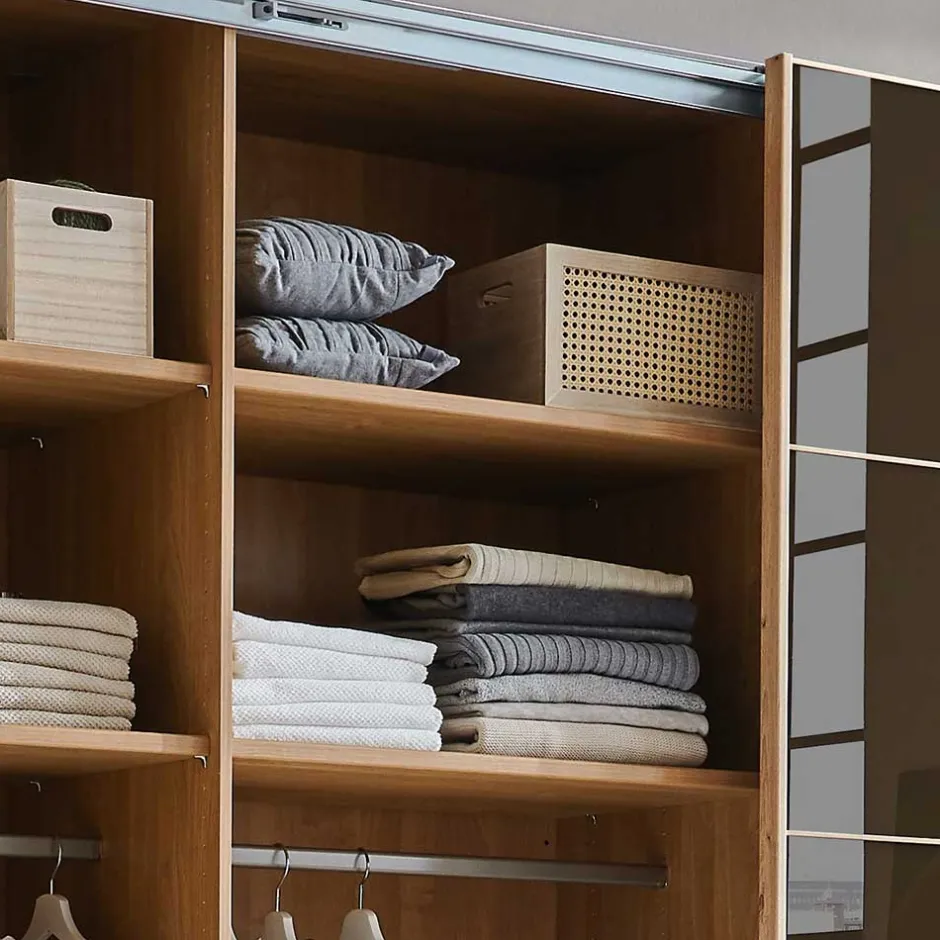 Pharao24 Kleiderschrank modern Merkur> Massivholzmöbel|Schiebetürenschränke