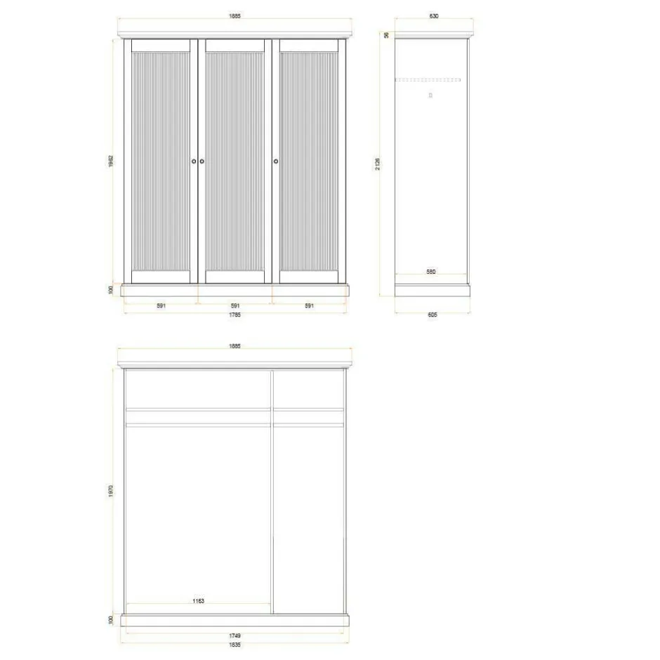 Pharao24 Kleiderschrank Phelix> Drehtürenschränke|Massivholz Kleiderschränke