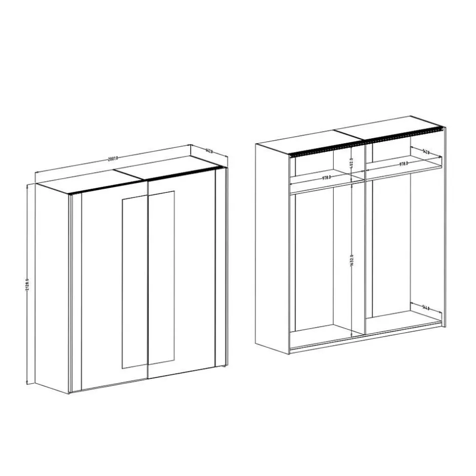 Schiebetürenschränke*Pharao24 Kleiderschrank Poy