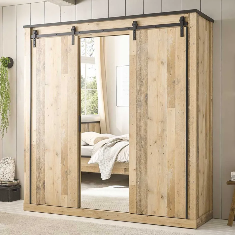 Pharao24 Kleiderschrank rustikal Studiana> Kleiderschränke|Schlafzimmerschränke