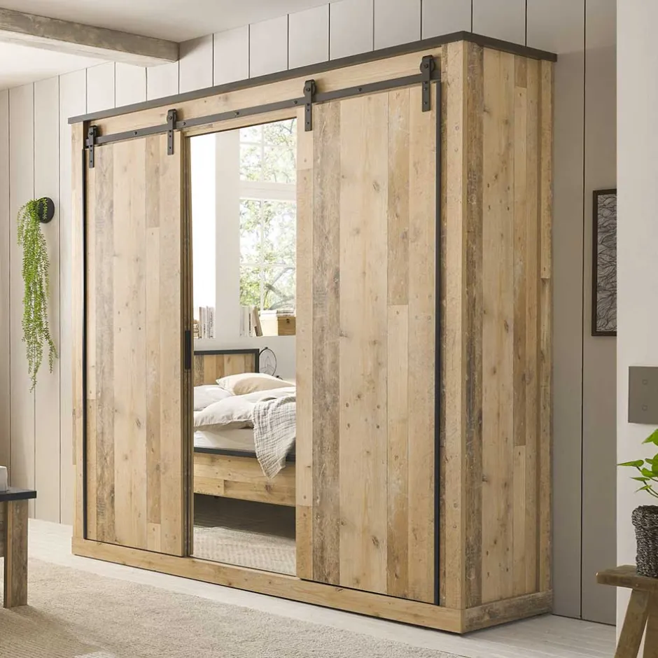 Pharao24 Kleiderschrank rustikal Studiana> Kleiderschränke|Schlafzimmerschränke