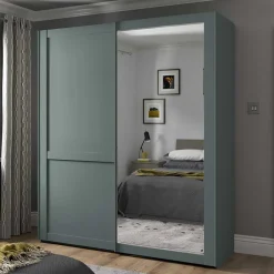 Schiebetürenschränke*Pharao24 Kleiderschrank Schiebetüren mit Spiegel Forjan