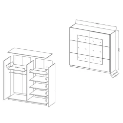 Pharao24 Kleiderschrank Schiebetüren Romona><noscript><img width=