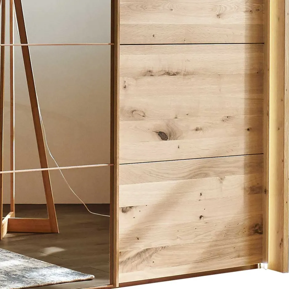 Pharao24 Kleiderschrank Schwebetüren Sanne> Massivholzmöbel|Massivholz Kleiderschränke