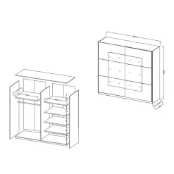 Kleiderschränke|Schlafzimmerschränke*Pharao24 Kleiderschrank Schwebetüren Jannik