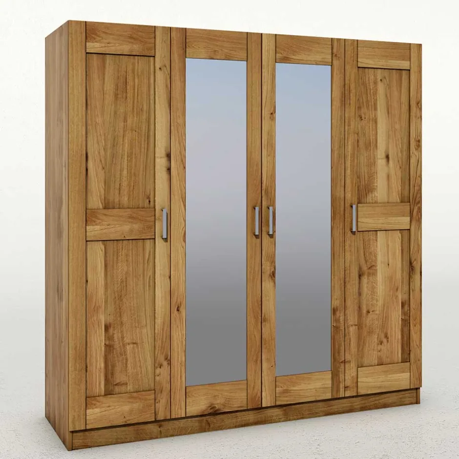 Drehtürenschränke|Kleiderschränke*Pharao24 Kleiderschrank teilmassiv Flashing